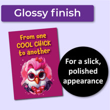 Load image into Gallery viewer, From One Cool Chick to Another Chicken Birthday Card