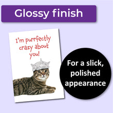 Load image into Gallery viewer, I'm Purrfectly Crazy About You! - Funny Cat Valentine's Day Card