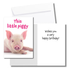 Load image into Gallery viewer, This Little Piggy Birthday Card