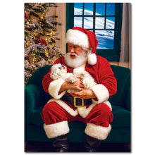 Load image into Gallery viewer, ✨FUNDRAISER!✨ Shih Tzu in Santa's Lap Christmas Card for Pup & Cat Co.