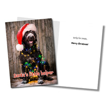 Load image into Gallery viewer, ✨FUNDRAISER!✨ Santa's Little Helper Dog Christmas Card for Pup & Cat Co.