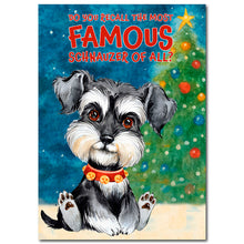 Load image into Gallery viewer, ✨FUNDRAISER!✨ Randolph the Wet-Nosed Schnauzer Christmas Card for Schnauzer Love Rescue, Inc.
