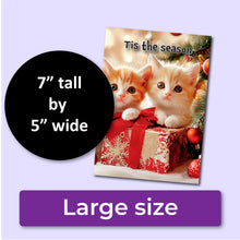 Load image into Gallery viewer, Cute Kitten Christmas Card for Friends
