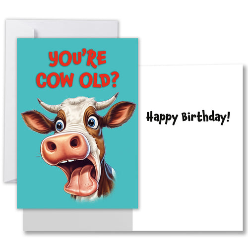 Humorous front of birthday card that says 