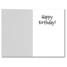 Load image into Gallery viewer, Open &quot;Happy Birthday!&quot; message inside of the birthday card with a lots of writable space for a personal message.
