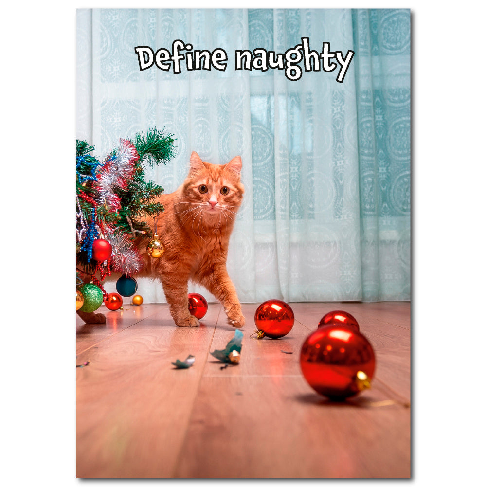 ✨FUNDRAISER!✨ Naughty Cat Christmas Card for Pup & Cat Co.