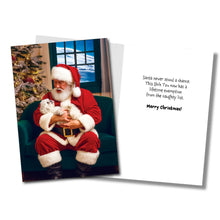 Load image into Gallery viewer, ✨FUNDRAISER!✨ Shih Tzu in Santa&#39;s Lap Christmas Card for Pup &amp; Cat Co.
