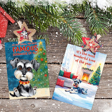 Load image into Gallery viewer, ✨FUNDRAISER!✨ It’s the Most Wonderful Time of the Year Christmas Card for Schnauzer Love Rescue, Inc. *** ON BACKORDER *** Ships in approximately 10 days ***
