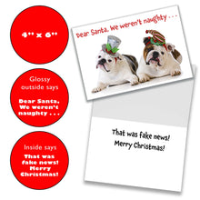 Load image into Gallery viewer, Christmas Cards with Naughty Dogs - 4 Designs, 5 Each - Set of 20
