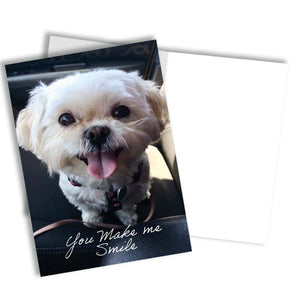 You Make Me Smile Card, Dog Greeting Card, Shih Tzu Card, Friendship Card Active